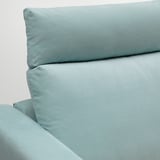 VIMLE 3-seat sofa with chaise longue, with headrest Saxemara/light blue