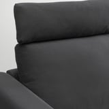 VIMLE 3-seat sofa, with headrest/Hallarp grey
