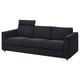 Option: VIMLE 3-seat sofa, with headrest/Saxemara black-blue