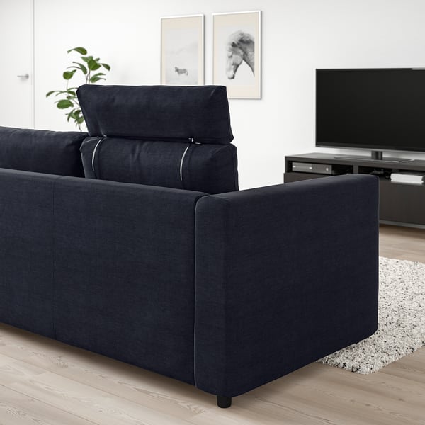 VIMLE 3-seat sofa, with headrest/Saxemara black-blue