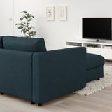 VIMLE 4-seat sofa, with chaise longue/Hillared dark blue