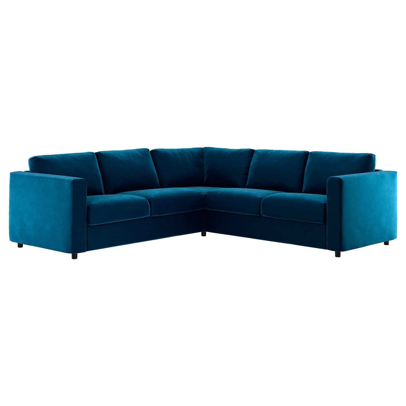 VIMLE corner sofa, 4seat, Djuparp dark greenblue IKEA