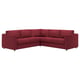 Option: VIMLE Corner sofa, 4-seat, Lejde red/brown