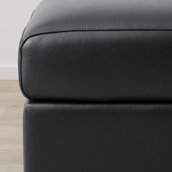 VIMLE Corner sofa, 4-seat, with open end with headrests/Grann/Bomstad black