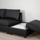 VIMLE Corner sofa, 4-seat, with open end with headrests/Grann/Bomstad black