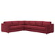 Option: VIMLE Corner sofa, 5-seat, Lejde red/brown