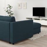 VIMLE Corner sofa, 5-seat, with chaise longue/Hillared dark blue