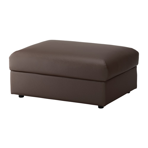 VIMLE Footstool with storage Farsta dark brown IKEA