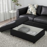 VIMLE Footstool with storage, Grann/Bomstad black