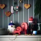 VINTERFINT Decoration set of 2, goat red