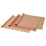 VINTERFINT Gift wrap roll, mixed patterns brown/red, 3x0.7 m/2.10 m²