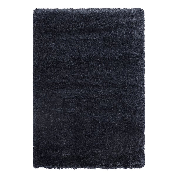 VOLLERSLEV Rug, high pile, dark blue, 200x300 cm