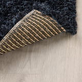VOLLERSLEV Rug, high pile, dark blue, 200x300 cm