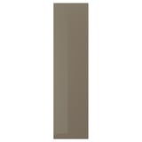 VOXTORP Cover panel, high-gloss dark grey-brown, 62x240 cm