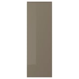 VOXTORP Door, high-gloss dark grey-brown, 40x120 cm
