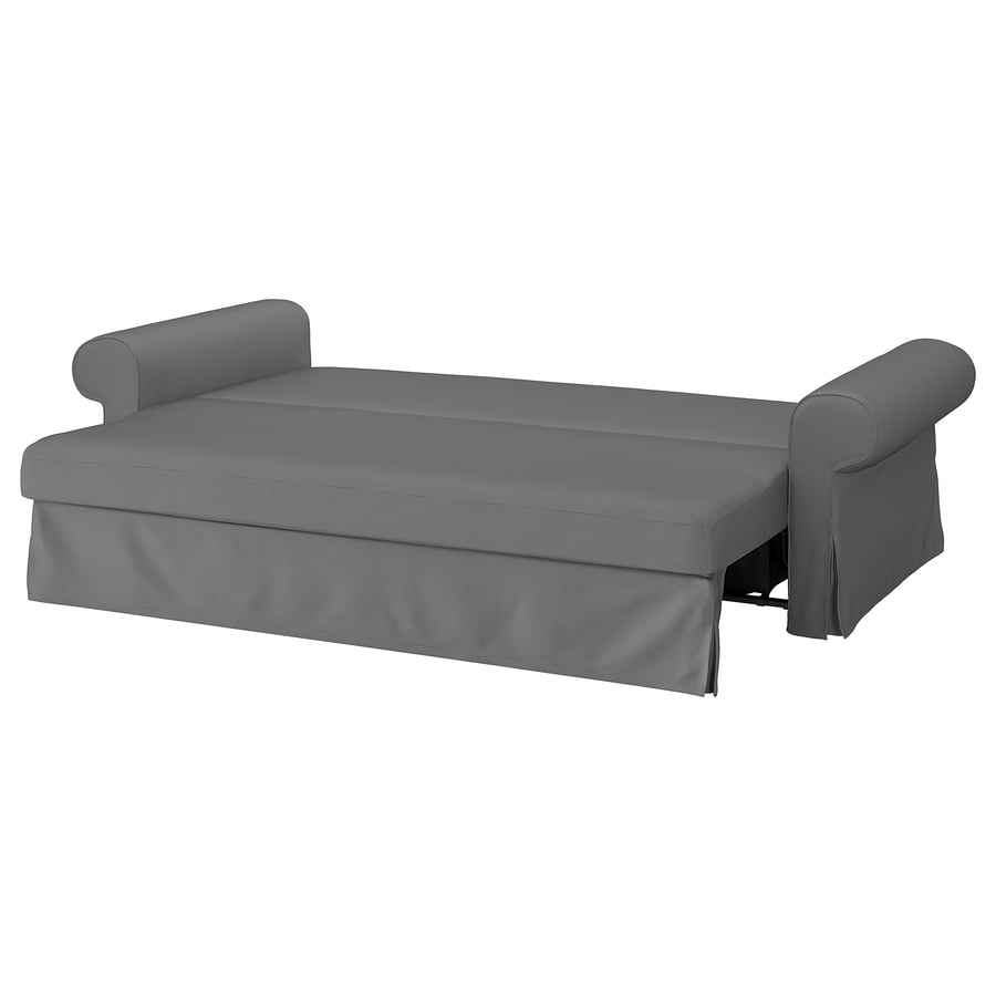 VRETSTORP 3seat sofabed, Remmarn light grey IKEA
