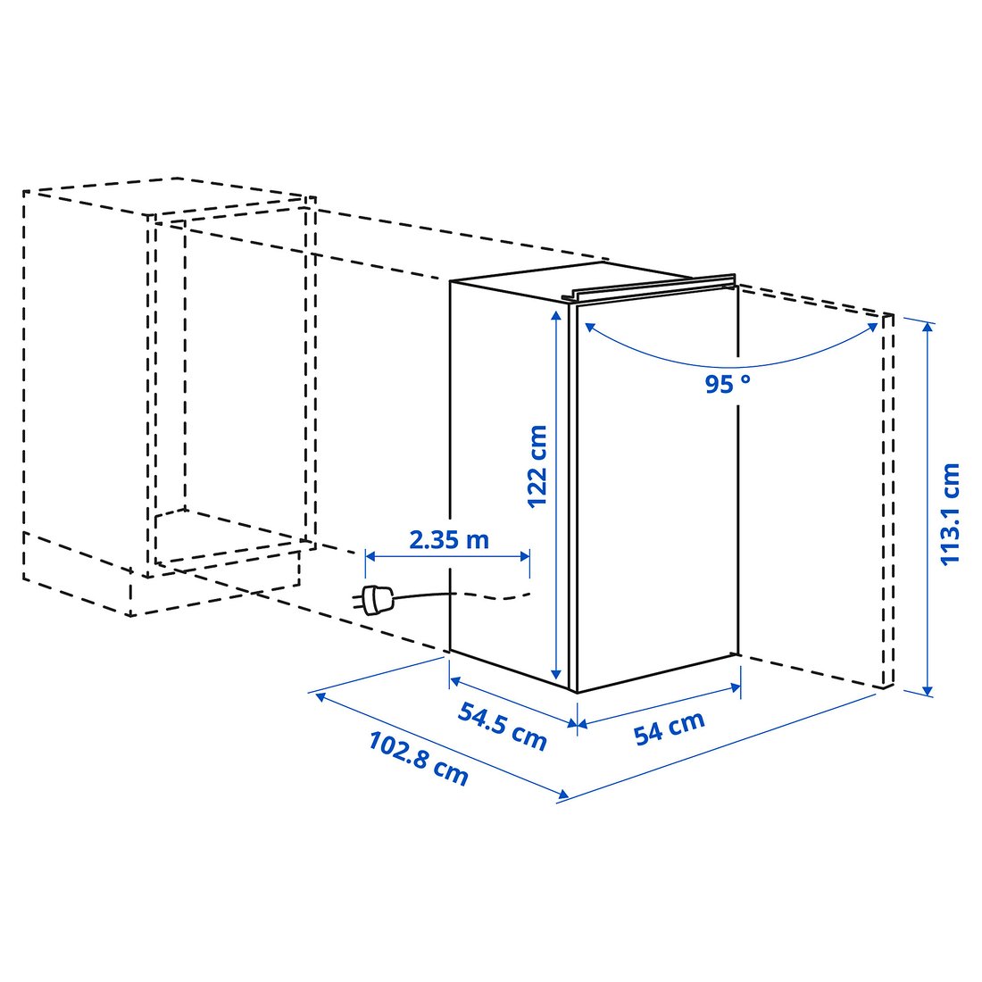 AVKYLD Frigider, IKEA 500 integrat, 209 l IKEA
