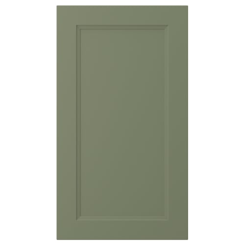 Ușă dulap verde AXSTAD, design dreptunghiular simplu cu panou inserat.