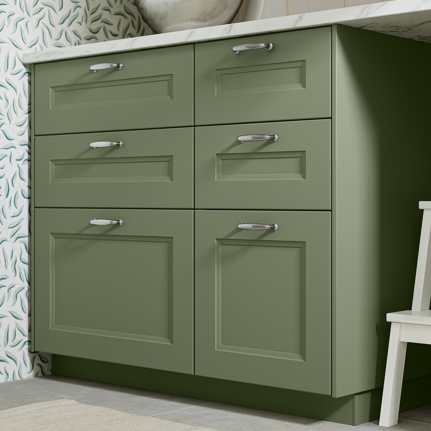 AXSTAD front sertar, gri-verde, 80x40 cm - IKEA