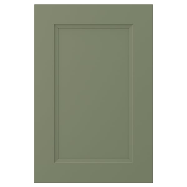 O ușă verde a dulapului AXSTAD cu un design cu ecran plat.