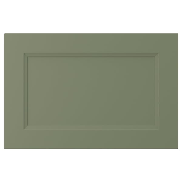 Față sertar verde AXSTAD, suprafață mată, panou inserat, formă dreptunghiulară.