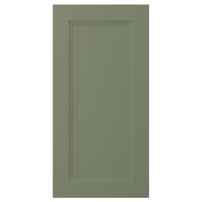 Ușă dulap verde AXSTAD, design tradițional modern, finisaj mat, formă pătrată, panou inserat, garanție de 25 de ani.