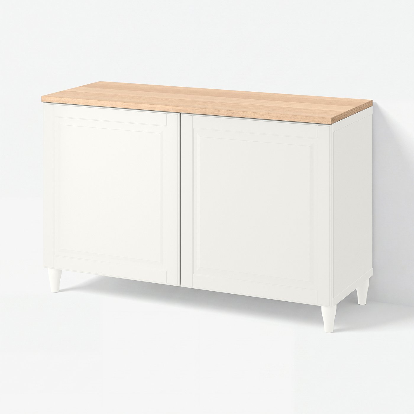 BESTÅ Ansamblu depozitare cu uși, alb/Smeviken/Kabbarp alb, 120x42x76 cm