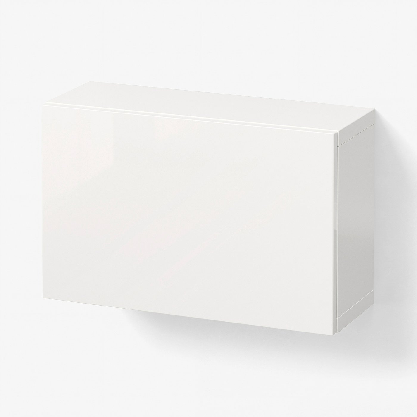BESTÅ Combinație corp suspendat, alb/Selsviken lucios/alb, 60x22x38 cm
