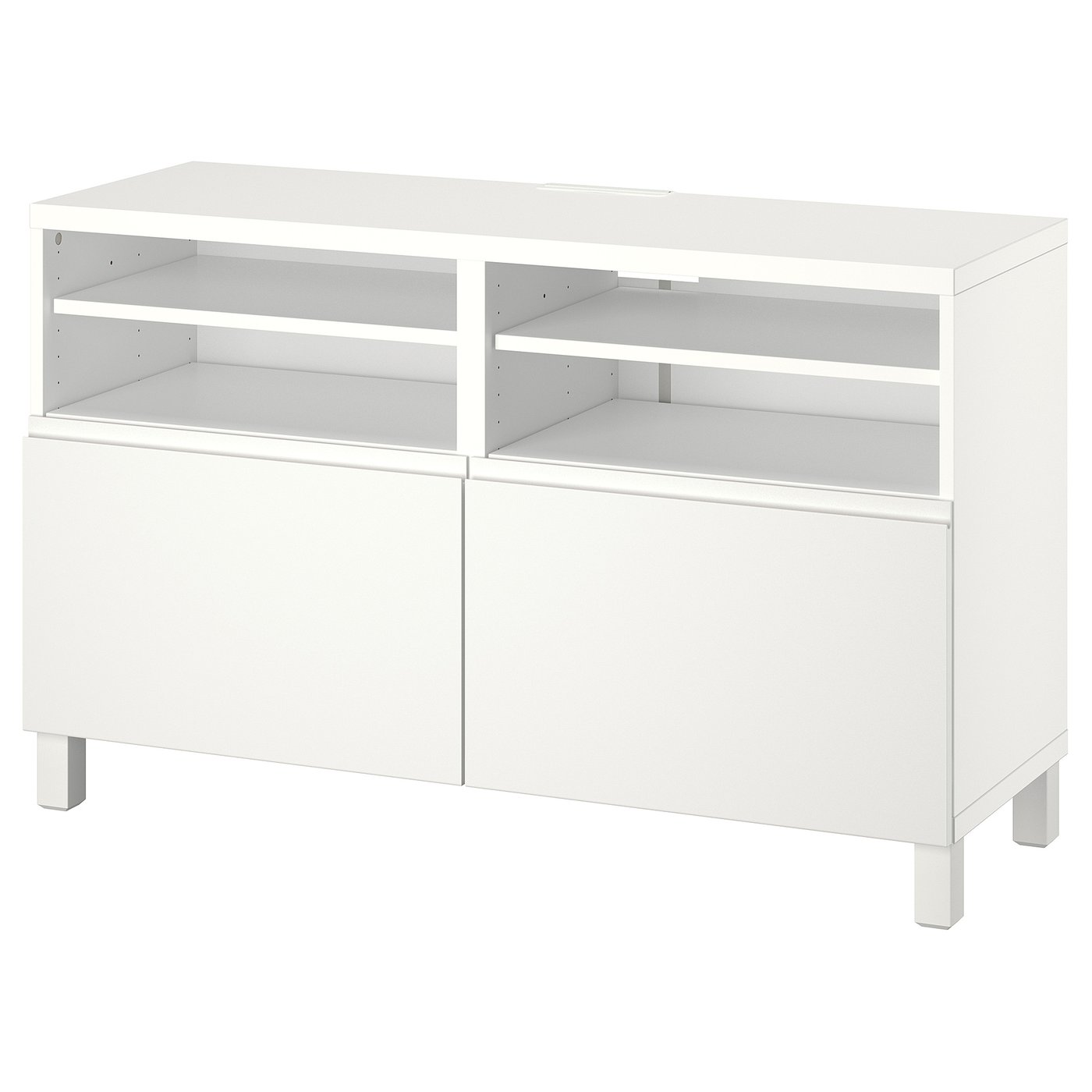 BESTÅ Comodă TV+uşi, alb/Västerviken/Stubbarp alb, 120x42x74 cm