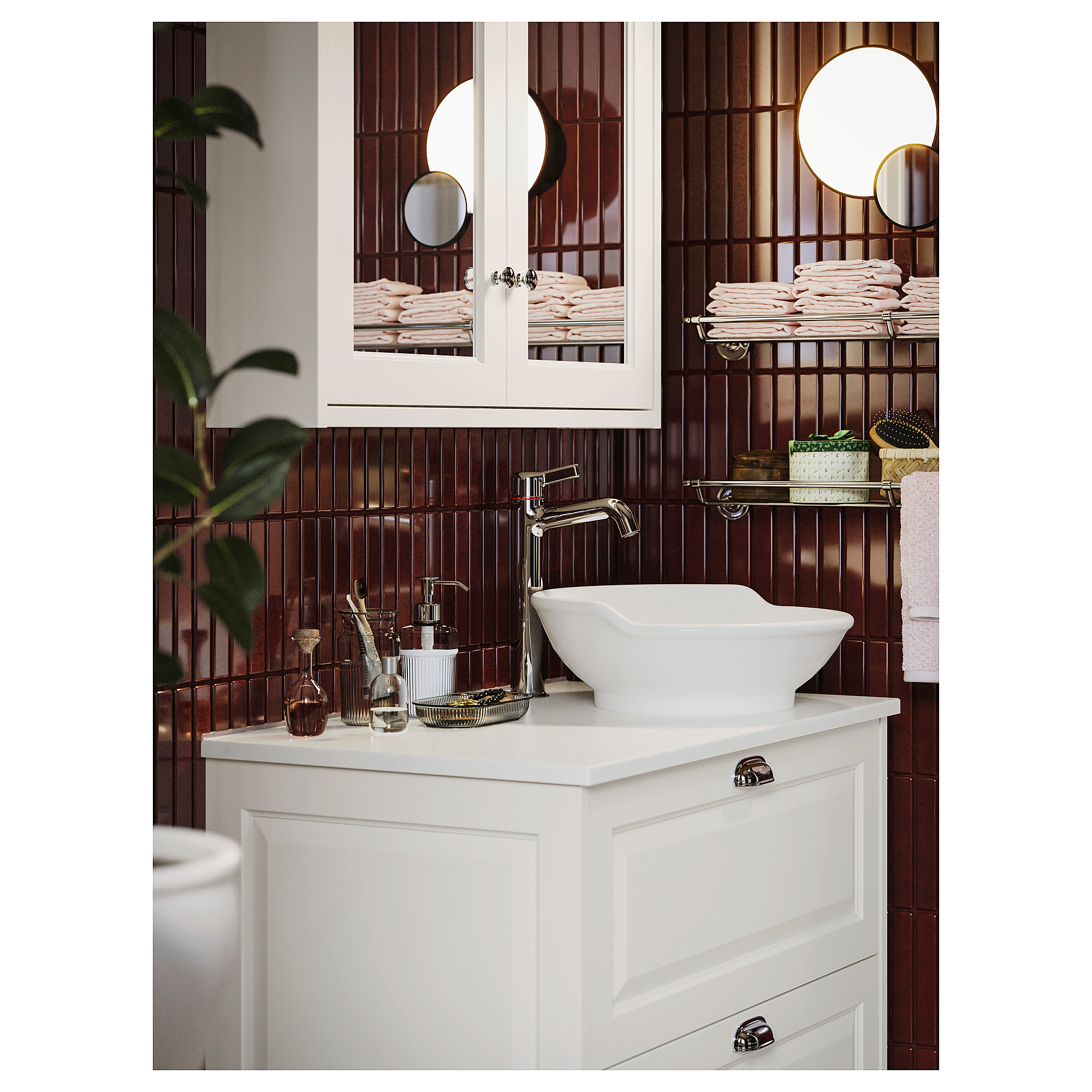 BROFJÄRDEN Etajeră, cromat, 60x6 cm