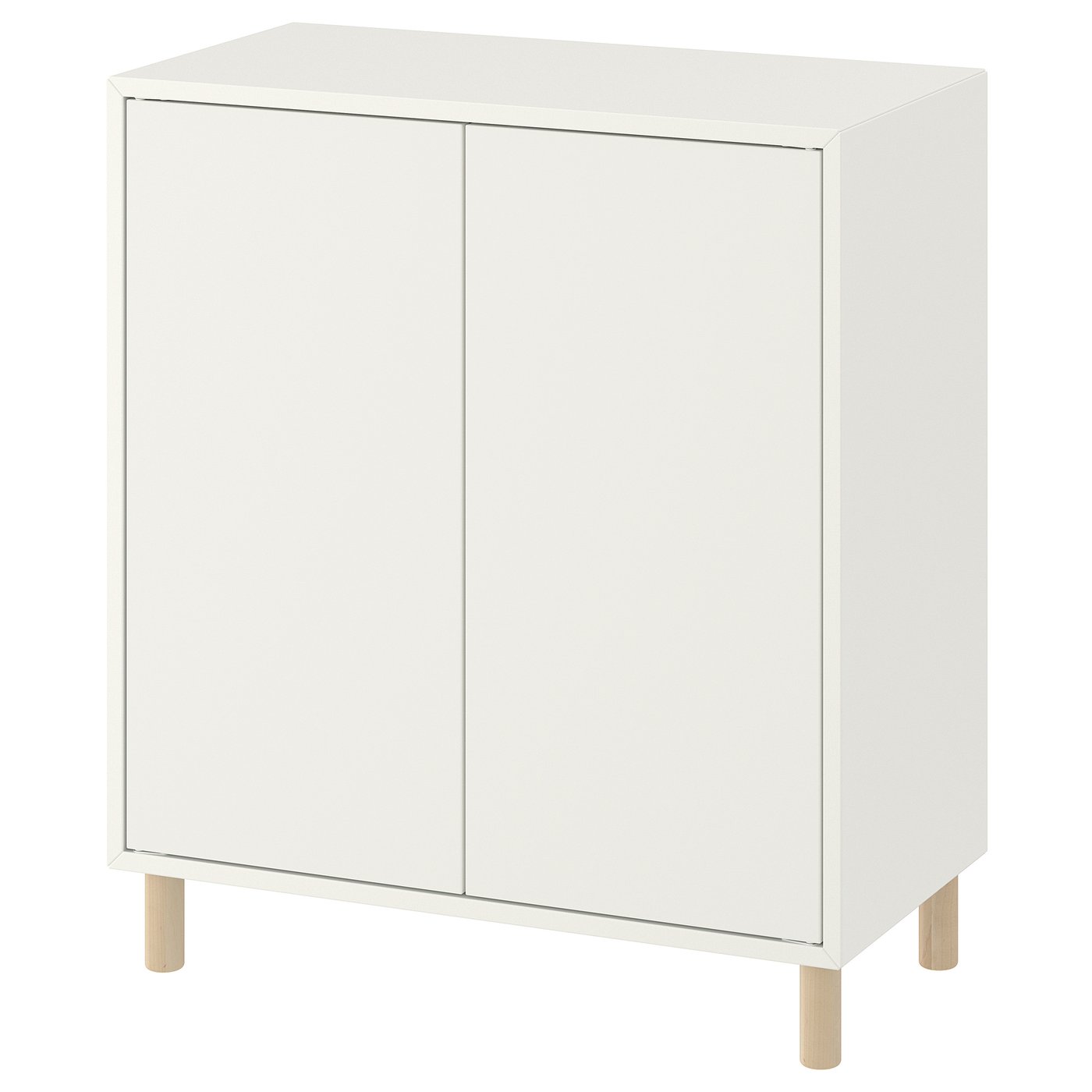 EKET combinaţie corp cu picioare, alb/lemn, 70x35x80 cm - IKEA
