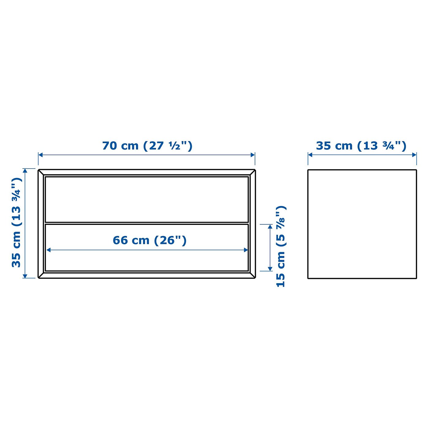 EKET Comodă 2 sertare, alb. Cumpără online sau în magazin - IKEA