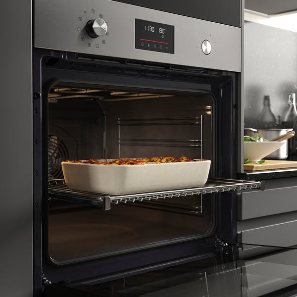 FRILLESBO Cuptor cu convecție, funcție cu abur suplimentar funcție coacere/aspect oțel inoxidabil IKEA 500