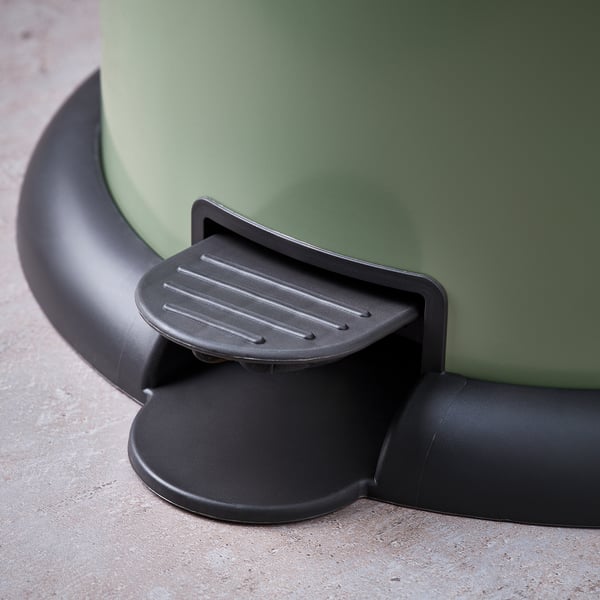 GÅNGSKYFFEL Coş cu pedală, gri-verde, 18 l