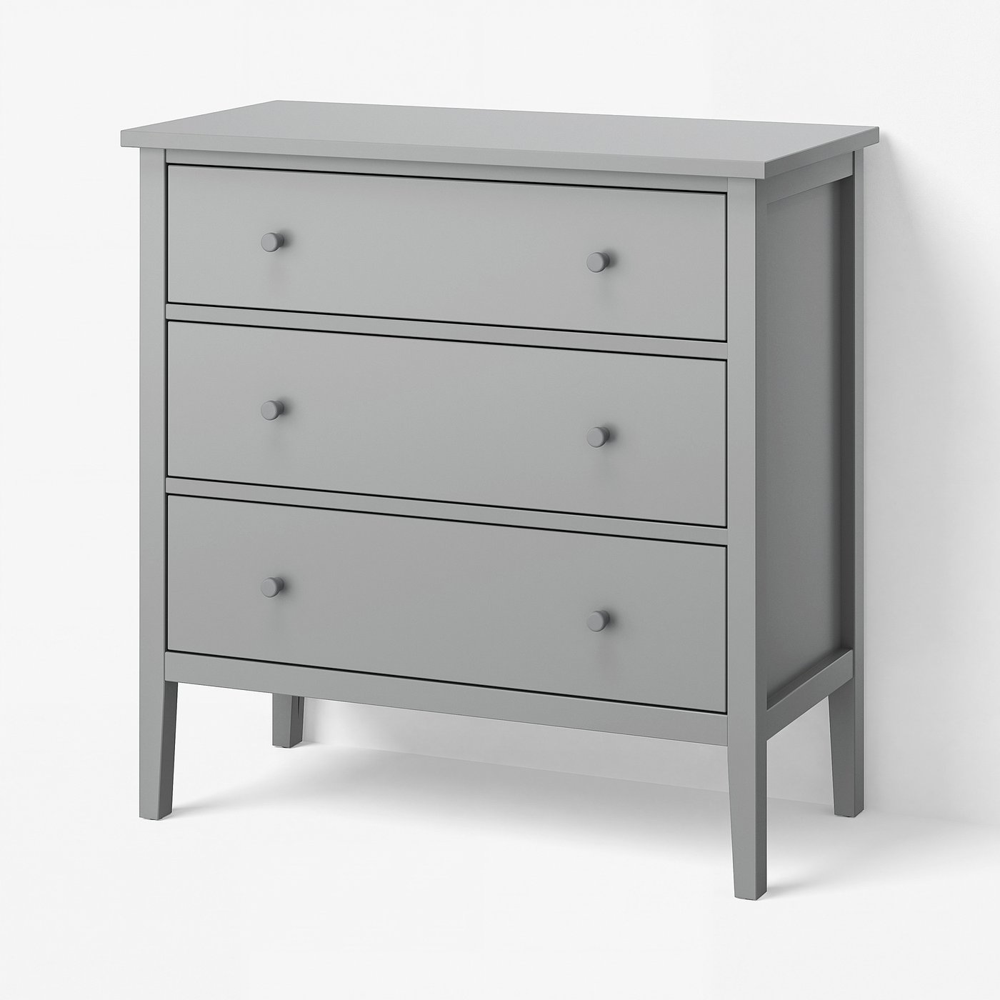 GULLABERG Comodă 3 sertare, gri, 99x48x100 cm