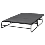 Canapea extensibilă HAMMARN neagră, design minimalist modern, decapotabilă, acoperită cu țesătură.