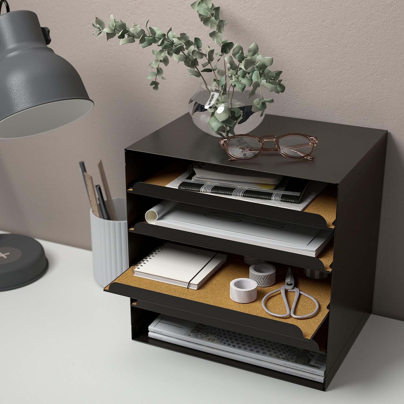 HARVMATTA organizator documente, antracit - IKEA