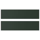 Două panouri dreptunghiulare de culoare verde închis, netede cu linii curate. Ideal pentru decor modern.