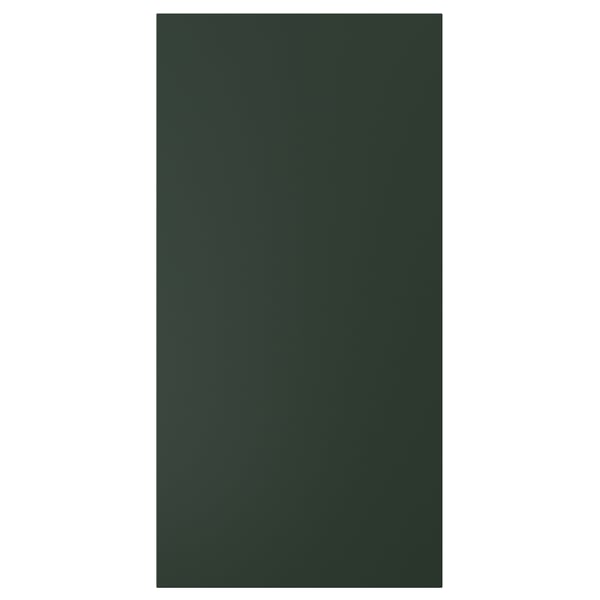 HAVSTORP: ușă verde închis, dreptunghiulară, netedă, din fibră vopsită în acril.