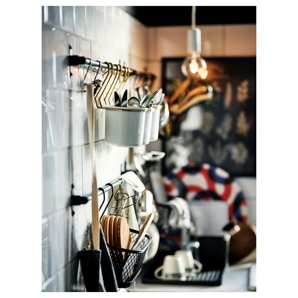 HULTARP Recipient diverse, alb/alamă lustruit, 14x16 cm