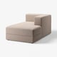 Canapea modulară JÄTTEBO bej cu material dungat, design șezlong dreapta.