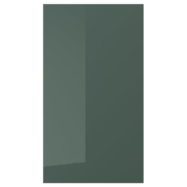 Dulap de bucătărie verde KALLARP, finisaj lucios, formă dreptunghiulară, design modern.