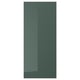 Ușă dulap de bucătărie KALLARP, gri-verde lucios elegant, materiale reciclate, design modern cu linii drepte.