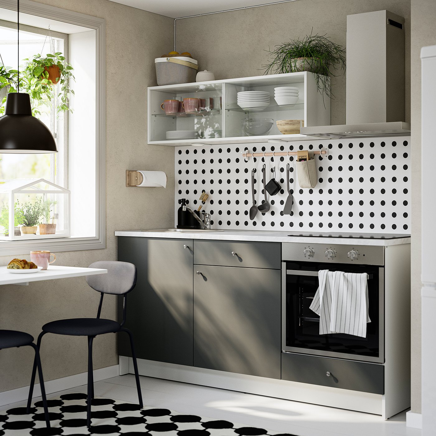 KNOXHULT bucătărie, gri închis, 180x61x220 cm - IKEA