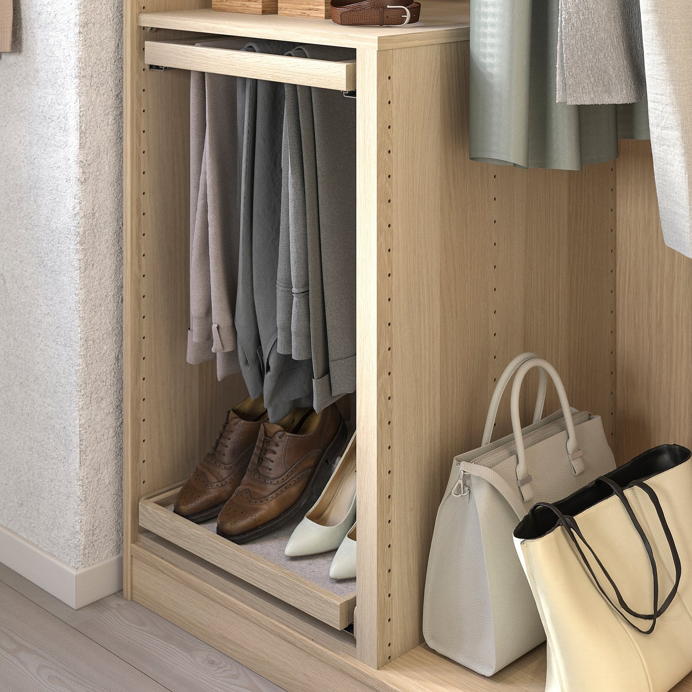 KOMPLEMENT separator cadre, aspect stejar antichizat, 75-100x58 cm