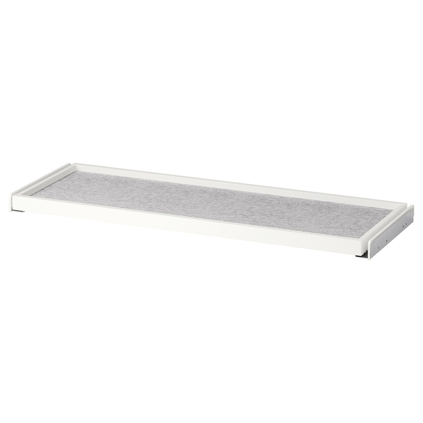 KOMPLEMENT tavă extensibilă+protecție sertar, alb/gri, 100x35 cm