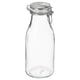 Borcan din sticlă transparentă cu capac metalic, ideal pentru depozitarea alimentelor. Transparent, cilindric cu fund plat.