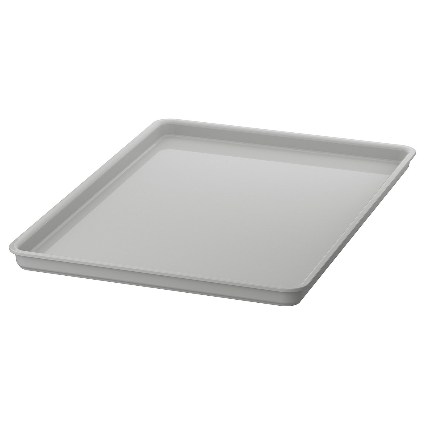 Un capac din plastic KUGGIS, alb, dreptunghiular, cu design neted.