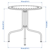 Ilustrație cu măsurători pentru produs: LÄCKÖ.
