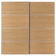 MEHAMN Set uşi glisante, aluminiu/2 fețe aspect stejar, 200x201 cm